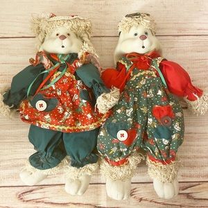 Vintage 1995 House of Lloyd Christmas Around‎ the World Hip & Hop Bunnies